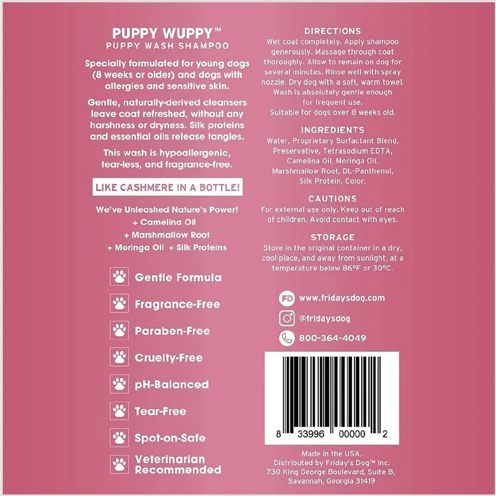 Friday’s Dog Puppy Wuppy Sensitive Dog & Puppy Shampoo